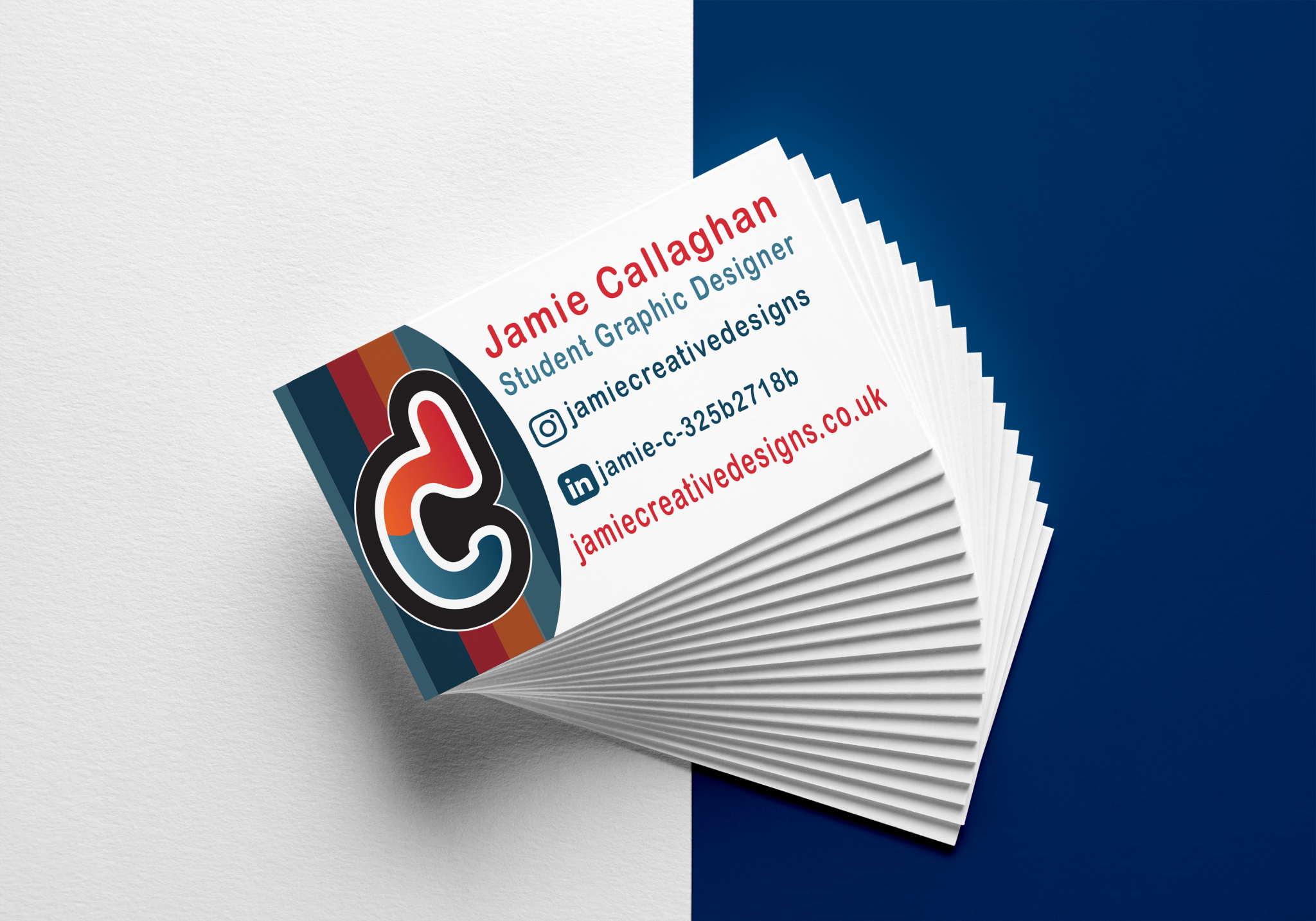 card mockup blue