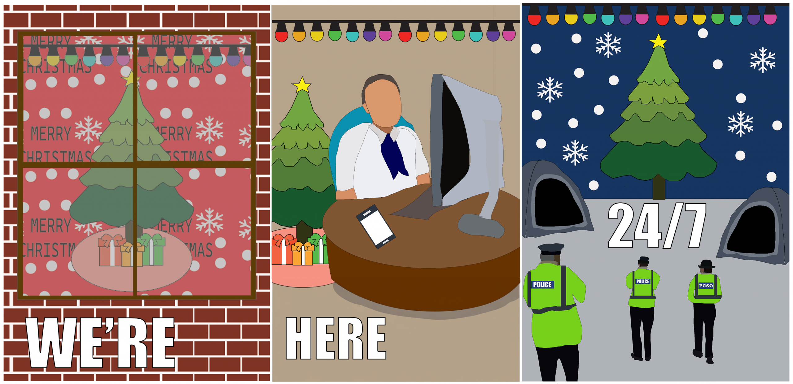 christmas card with all sections final print ready